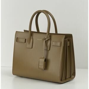 Saint Laurent Calfskin Baby Sac De Jour Taupe Bag